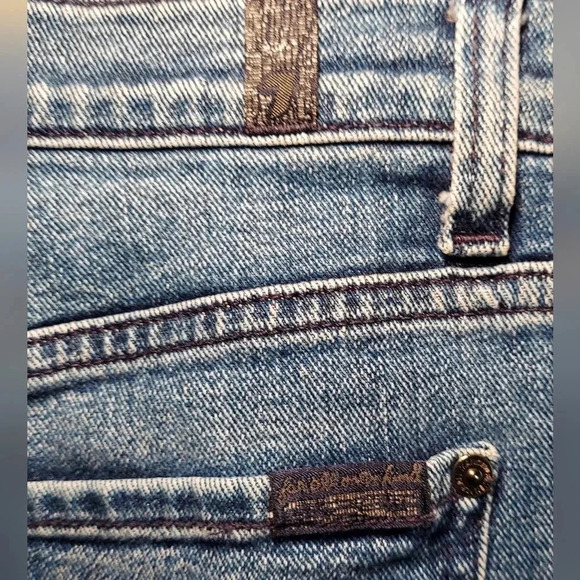 7 For All Mankind 5% Cashmere High-Waist Mega Flare Jeans - Picture 7 of 8